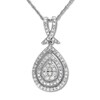 Thumbnail Image 1 of Diamond Teardrop Necklace 1/2 ct tw Round 10K White Gold