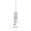 Thumbnail Image 1 of Diamond Mom Necklace 1/6 ct tw Round St. Silver/10K Rose Gold