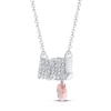 Thumbnail Image 2 of Diamond Mom Necklace 1/6 ct tw Round St. Silver/10K Rose Gold