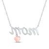 Thumbnail Image 3 of Diamond Mom Necklace 1/6 ct tw Round St. Silver/10K Rose Gold