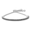 Thumbnail Image 1 of Black Diamond Bolo Bracelet 2 ct tw Round 10K White Gold