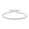 Thumbnail Image 1 of Colorless Diamond Bolo Bracelet 1 ct tw Round 14K White Gold