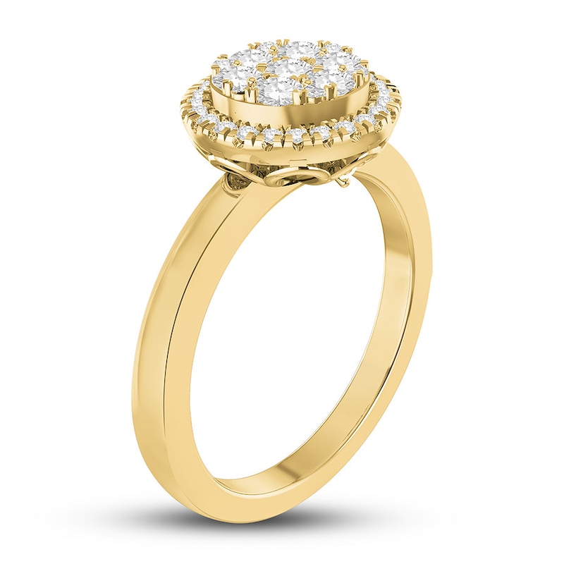 Colorless Diamond Ring 1/2 ct tw Round 14K Yellow Gold