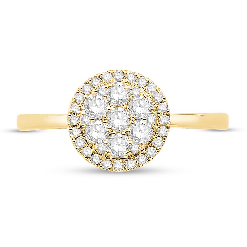Colorless Diamond Ring 1/2 ct tw Round 14K Yellow Gold