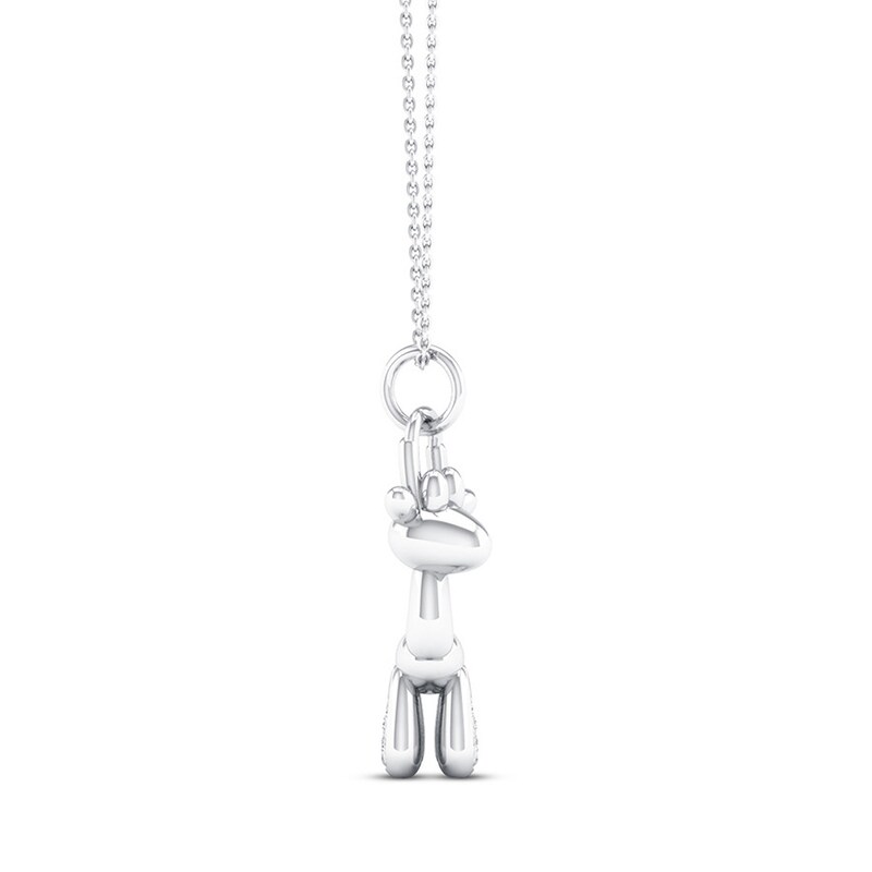 Main Image 3 of Balloon Giraffe Necklace 1/20 ct tw Diamonds Sterling Silver