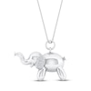 Thumbnail Image 1 of Diamond Elephant Necklace 1/10 ct tw Round Sterling Silver