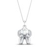 Thumbnail Image 3 of Diamond Elephant Necklace 1/10 ct tw Round Sterling Silver