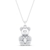 Thumbnail Image 1 of Balloon Teddy Bear Necklace 1/15 ct tw Diamonds Sterling Silver