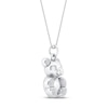 Thumbnail Image 2 of Balloon Teddy Bear Necklace 1/15 ct tw Diamonds Sterling Silver