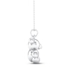 Thumbnail Image 3 of Balloon Teddy Bear Necklace 1/15 ct tw Diamonds Sterling Silver
