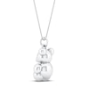 Thumbnail Image 4 of Balloon Teddy Bear Necklace 1/15 ct tw Diamonds Sterling Silver