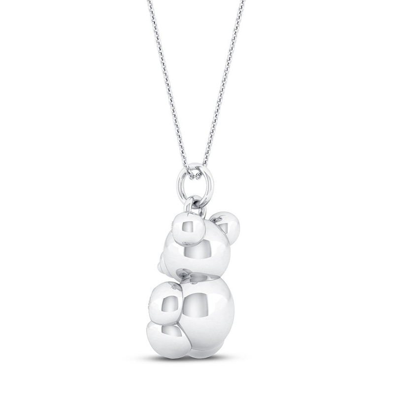 Balloon Teddy Bear Necklace 1/15 ct tw Diamonds Sterling Silver | Jared