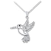 Thumbnail Image 0 of Hummingbird Necklace Diamond Accents Sterling Silver