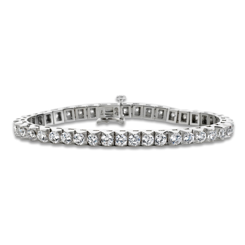Main Image 1 of Diamond Tennis Bracelet 4 ct tw Round 14K White Gold