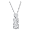 Thumbnail Image 1 of Diamond Necklace 3/8 ct tw Round 14K White Gold