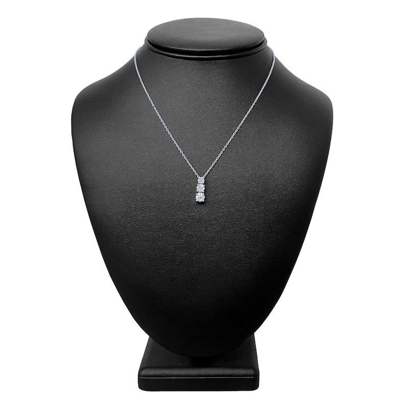 Main Image 3 of Diamond Necklace 3/8 ct tw Round 14K White Gold