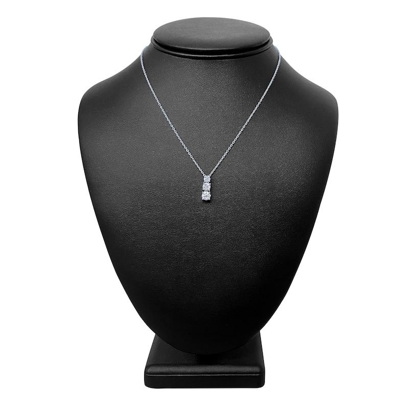 Main Image 4 of Diamond Necklace 3/8 ct tw Round 14K White Gold