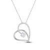 Thumbnail Image 1 of Diamond Heart Necklace 1/4 ct 14K White Gold