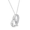 Thumbnail Image 2 of Diamond Heart Necklace 1/4 ct 14K White Gold