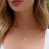 Thumbnail Image 4 of Diamond Heart Necklace 1/4 ct 14K White Gold