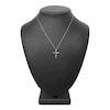 Thumbnail Image 1 of Diamond Cross Necklace 1/20 Carat Round Sterling Silver