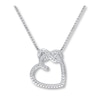 Heart Necklace 1/20 ct tw Diamonds Sterling Silver