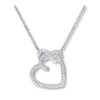 Thumbnail Image 1 of Heart Necklace 1/20 ct tw Diamonds Sterling Silver