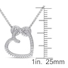 Thumbnail Image 2 of Heart Necklace 1/20 ct tw Diamonds Sterling Silver