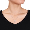 Thumbnail Image 4 of Heart Necklace 1/20 ct tw Diamonds Sterling Silver