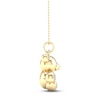 Thumbnail Image 3 of Bear Necklace 1/15 ct tw Diamonds Sterling Silver 14K Yellow Gold Plated