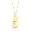 Thumbnail Image 4 of Bear Necklace 1/15 ct tw Diamonds Sterling Silver 14K Yellow Gold Plated