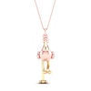 Thumbnail Image 3 of Flamingo Necklace 1/10 ct tw Diamonds Sterling Silver 14K Plated