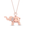 Thumbnail Image 0 of Diamond Elephant Necklace 1/10 ct tw Sterling Silver 14K Rose Gold Plated