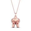 Thumbnail Image 2 of Diamond Elephant Necklace 1/10 ct tw Sterling Silver 14K Rose Gold Plated