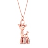 Thumbnail Image 2 of Diamond Giraffe Necklace 1/20 ct tw Sterling Silver 14K Rose Gold Plated
