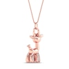 Thumbnail Image 4 of Diamond Giraffe Necklace 1/20 ct tw Sterling Silver 14K Rose Gold Plated