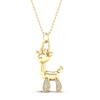Thumbnail Image 1 of Diamond Giraffe Necklace 1/20 ct tw 14K Yellow Gold Plated Sterling Silver