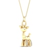 Thumbnail Image 2 of Diamond Giraffe Necklace 1/20 ct tw 14K Yellow Gold Plated Sterling Silver