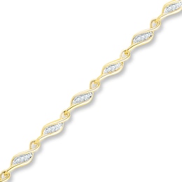 Diamond Bracelet 1/4 ct tw Round 10K Yellow Gold