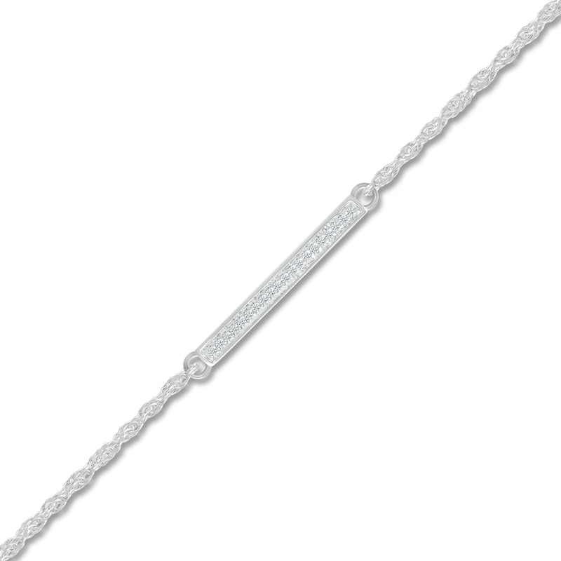 Main Image 2 of Diamond Bracelet 1/15 ct tw Round Sterling Silver