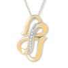 Thumbnail Image 0 of Heart/Infinity Necklace Diamond Accents 10K Yellow Gold