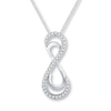 Thumbnail Image 0 of Diamond Infinity Necklace 1/8 carat tw Sterling Silver/10K Gold