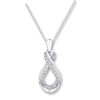 Thumbnail Image 0 of Diamond Infinity Necklace 1/20 ct tw Round Sterling Silver