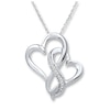 Thumbnail Image 1 of Infinity Heart Necklace 1/20 ct tw Diamonds Sterling Silver