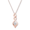 Thumbnail Image 1 of Diamond Necklace 1/10 ct tw Round 10K Rose Gold