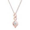 Thumbnail Image 0 of Diamond Necklace 1/10 ct tw Round 10K Rose Gold