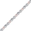 Thumbnail Image 0 of Infinity Bracelet 1/8 ct tw Diamonds Sterling Silver/10K Rose  Gold