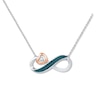 Thumbnail Image 0 of Infinity Necklace 1/20 ct tw Diamonds Sterling Silver/10K Gold