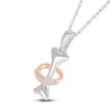 Thumbnail Image 1 of Dog Bone Necklace Diamond Accents Sterling Silver/10K Rose Gold