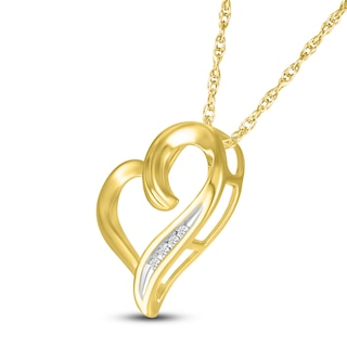 Heart Necklace Diamond Accents 10K Yellow Gold | Jared
